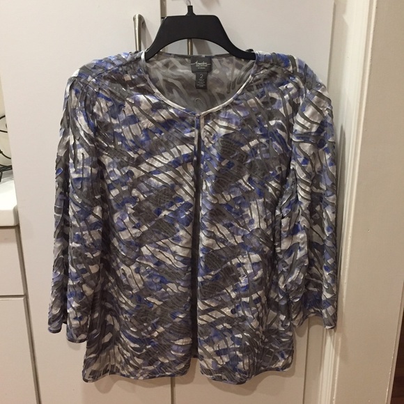 CHICO’S Sparkly Open Front Jacket - 14 EUC - Picture 6 of 6